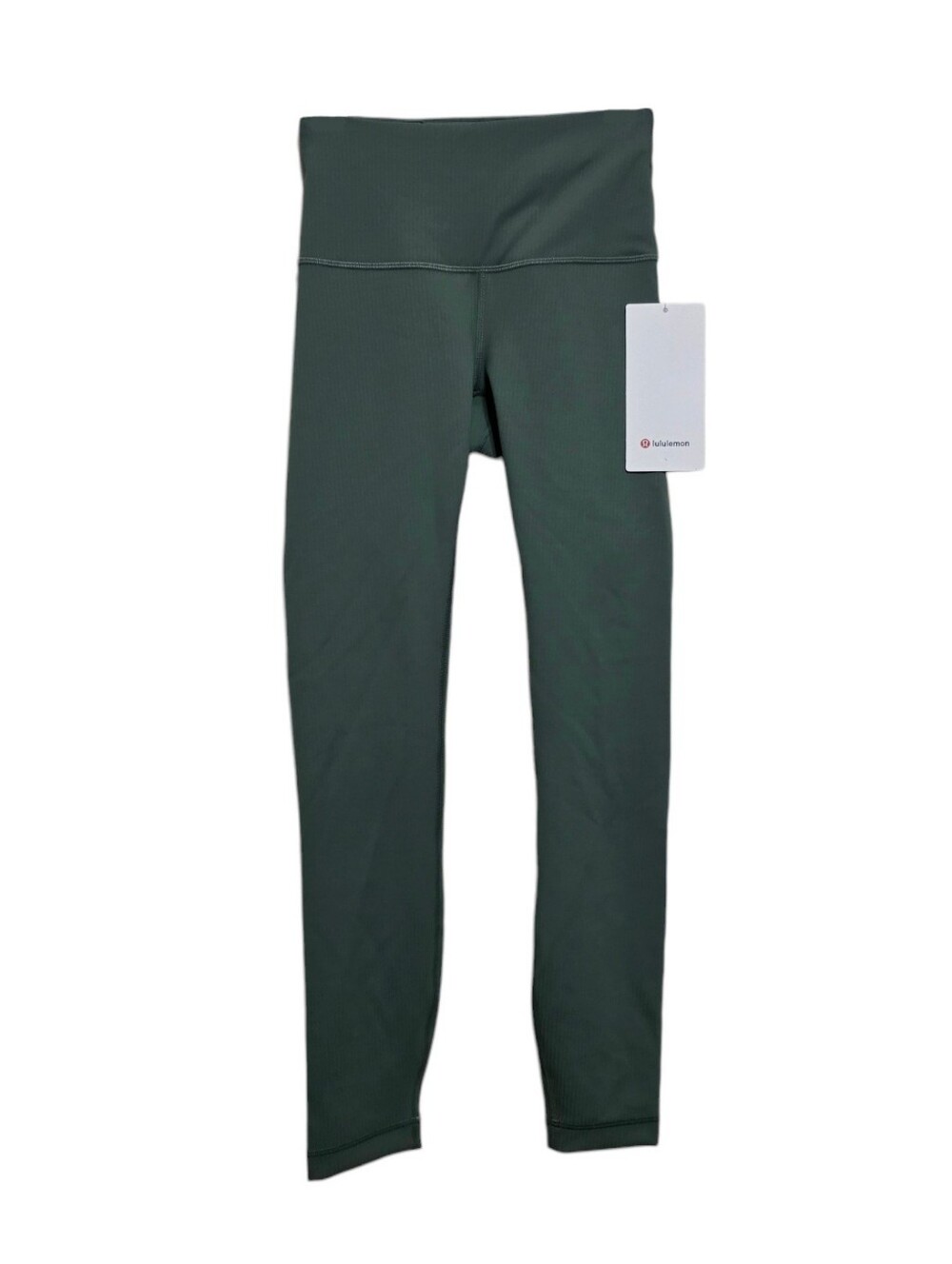 lululemon Wunder Train High-Rise Ribbed Tight Grey Eucalyptus Size 2 NWT